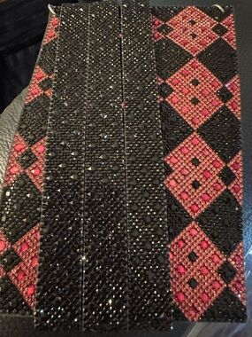 Black and Pink Sparkle Crossbody bag. New !